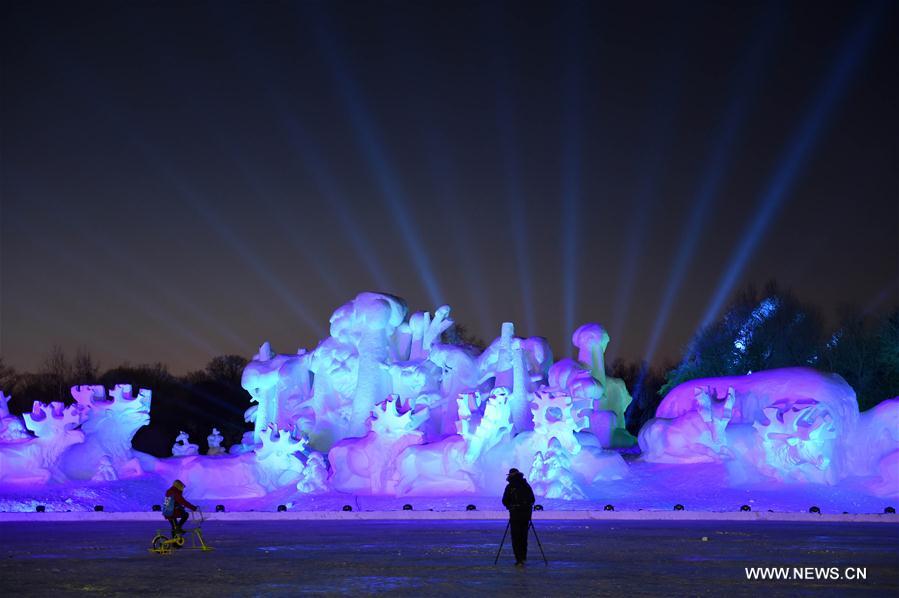 CHINA-HARBIN-SNOW SCULPTURE-LIGHT SHOW (CN)