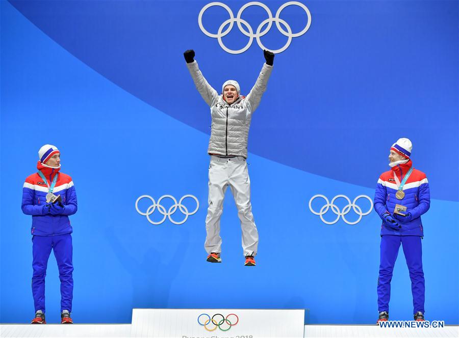 (SP)OLY-SOUTH KOREA-PYEONGCHANG-SKI JUMPING-MEN'S NORMAL HILL INDIVIDUAL-MEDAL CEREMONY