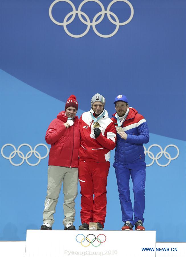 (SP)OLY-SOUTH KOREA-PYEONGCHANG-MEN'S SUPER-G-MEDAL CEREMONY