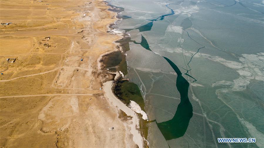 CHINA-ENVIRONMENT-QINGHAI LAKE-SPRING THAW (CN)