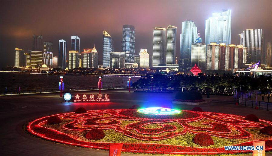 CHINA-QINGDAO-SCO SUMMIT-NIGHT VIEW(CN)