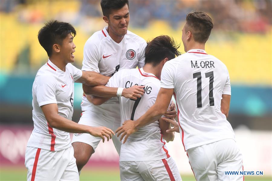 (SP)INDONESIA-BEKASI-ASIAN GAMES-MEN'S FOOTBALL-HONG KONG VS LAOS