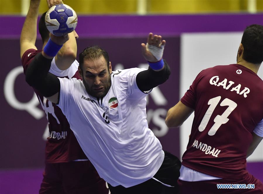 (SP)INDONESIA-JAKARTA-ASIAN GAMES-HANDBALL-QATAR VS IRAN