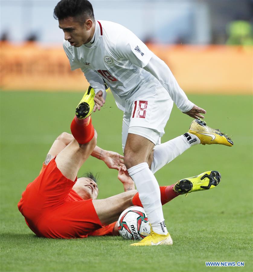 (SP)UAE-ABU DHABI-SOCCER-AFC ASIAN CUP 2019-GROUP C-CHN VS PHI