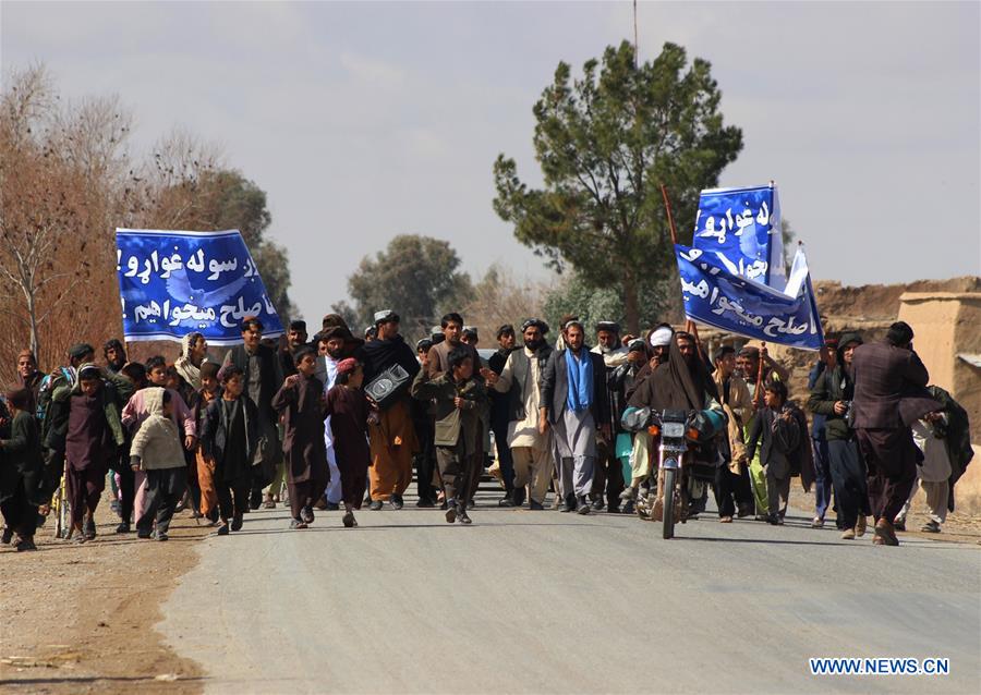 AFGHANISTAN-HELMAND-RALLY-PEACE