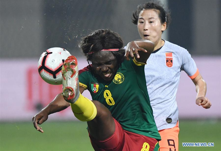 (SP)CHINA-WUHAN-FOOTBALL-INTERNATIONAL WOMEN'S FOOTBALL TOURNAMENT WUHAN 2019 FINAL-CHINA VS CAMEROON