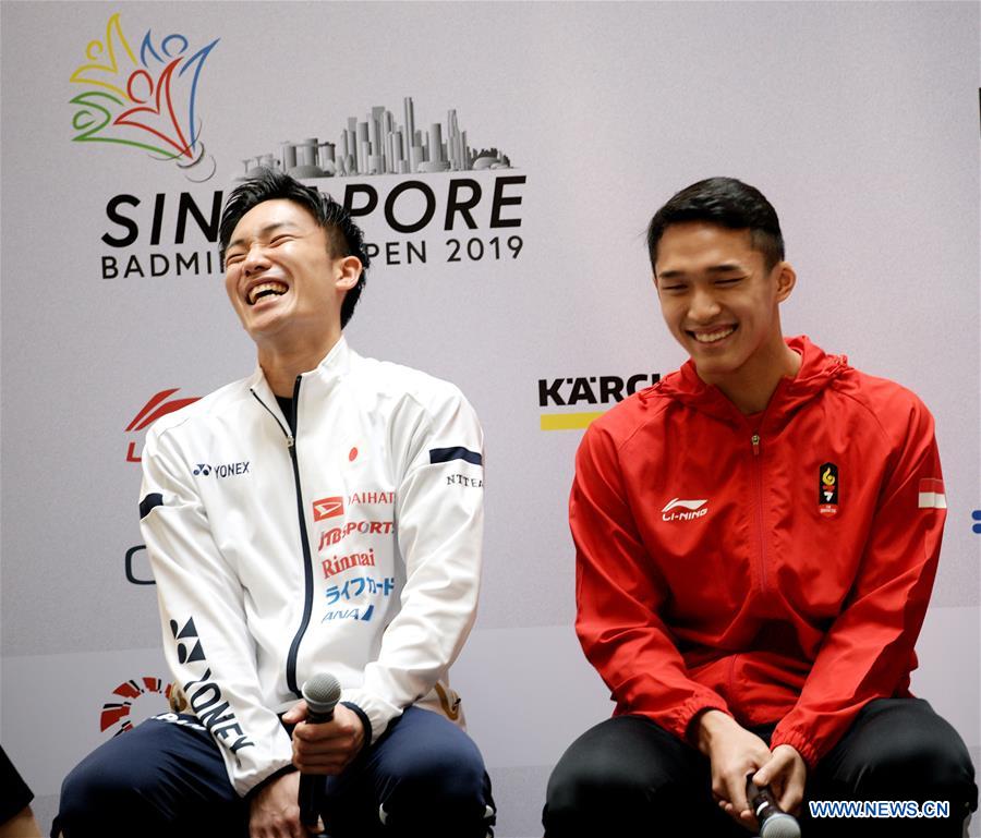 (SP)SINGAPORE-BADMINTON-SINGAPORE OPEN-PRESS CONFERENCE