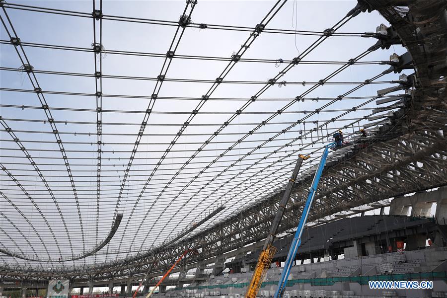 (SP)CHINA-BEIJING-BEJING 2022 OLYMPIC GAMES-NATIONAL SPEED SKATING OVAL-CONSTRUCTION SITE (CN)