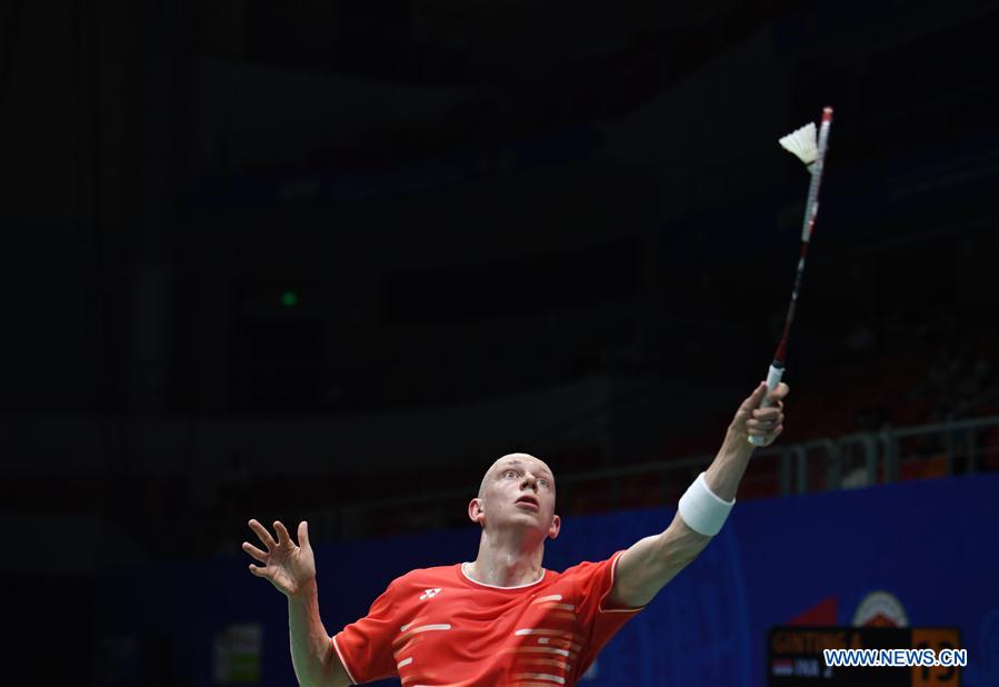 (SP)CHINA-NANNING-BADMINTON-TOTAL BWF SUDIRMAN CUP 2019-INDONESIA VS ENGLAND (CN)