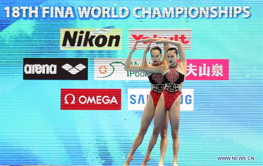 (SP)SOUTH KOREA-GWANGJU-FINA WORLD CHAMPIONSHIPS-ARTISTIC SWIMMING-WOMEN DUET FREE PRELIMINARY