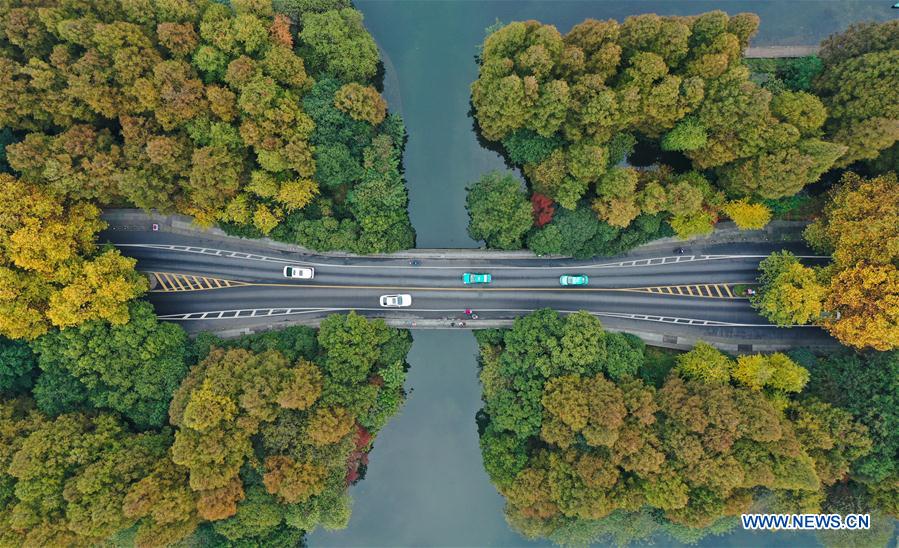 CHINA-ZHEJIANG-HANGZHOU-WEST LAKE-AERIAL VIEW (CN)