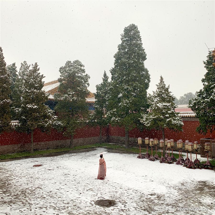 (BeijingCandid)CHINA-BEIJING-WINTER-IMPERIAL ANCESTRAL TEMPLE (CN)