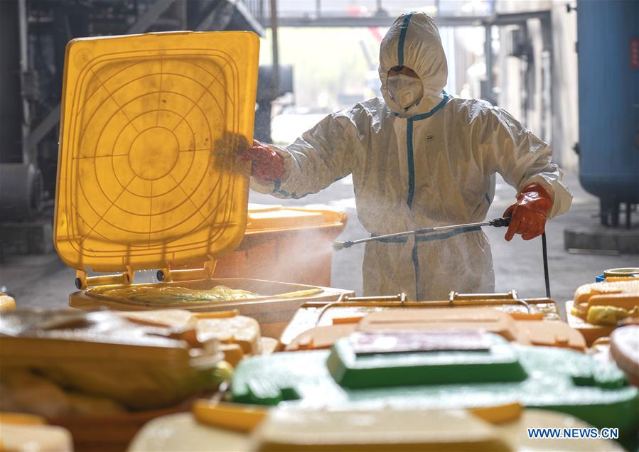 (FOCUS)CHINA-HUBEI-WUHAN-COVID-19-MEDICAL WASTE DISPOSAL (CN)