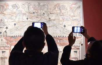 Murals of three tombs of Northern Dynasties on display in Shanxi